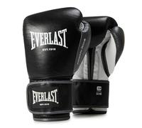 Everlast Powerlock OG Advanced 16oz Guantes de Boxeo (Negro/Blanco), para Saco, Manoplas y Sparring, Cierre de Velcro, EverDri, Espuma C3, Agarre ergonómico - Equipamiento Original Everlast
