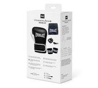 Everlast Powerlock OG Kit de Inicio (12 oz) Guantes Negros para Sacos, Vendas de 120 cm y Protector bucal - Manoplas, Sparring, MMA y Kickboxing