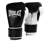 Everlast Powerlock OG Pro Fight 14oz Guantes Negro/Blanco para Bolsas y competición, Espuma Avanzada, Agarre ergonómico, Gancho y Lazo - Authentic
