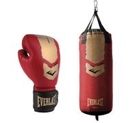 Everlast Prospect 2 Junior Heavy Bag Kit con Guantes 8oz Niños, Saco de Boxeo Suave - Equipo Auténtico Everlast