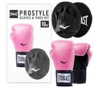 Everlast Prostyle - Juego de 2 Guantes de Boxeo de 10 oz y Almohadillas de Boxeo para Entrenamiento con Saco y Manoplas Boxeo, Equipo Duradero de Guantes Boxeo Everlast