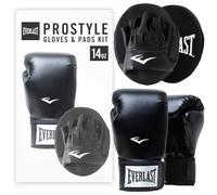 Everlast Prostyle - Juego de 2 Guantes de Boxeo de 14 oz y Almohadillas de Boxeo para Entrenamiento con Saco y Manoplas Boxeo, Equipo Duradero de Guantes Boxeo Everlast