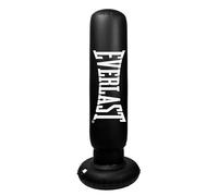 Everlast Saco de Boxeo Hinchable (Negro/Blanco) 132 cm | MMA, Kick Boxing, Muay Thai, Entrenamiento, Gimnasio en Casa, Adultos, Punching Ball