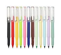 Everlasting - Juego de 12 lápices sin tinta, no necesita afilar, puntas de grafito reemplazables, lápiz ergonómico para niños, estudiantes y artistas