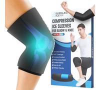 EverlastingIce - Rodillera de compresión para lesiones | Terapia de calor y frío para rodilla, cobertura de 360° | Reutilizable para rodilla, codo, tobillo y muñeca, tamaño mediano