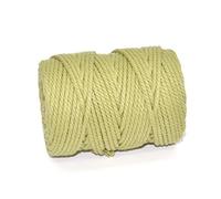 EVERLASTO - Bobinas de 50 m de Hilo de algodón Suave de 3 hebras para macramé (3,5 mm Aprox.) (Verde Salvia)