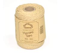 Everlasto Hilo de macramé, Algodón, Amarillo Claro, 4 mm, 50