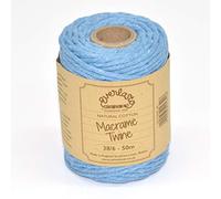 Everlasto Hilo de macramé, Algodón, Azul Celeste, 4 mm, 50