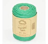 Everlasto Hilo de macramé, Algodón, Verde Esmeralda, 4 mm, 50