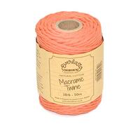Everlasto Hilo de macramé de algodón suave, 50 m, 38/6 (4 mm aprox.), color naranja