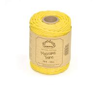 Everlasto Hilo de macramé de algodón suave, 50 m, 38/6 (aproximadamente 4 mm) (narcisos)