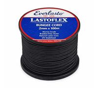 Everlasto Lastoflex - Cuerda elástica para Cuerda elástica (2 mm, 100 m), Color Negro