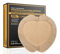 EVERLIT Apósito de Espuma de Silicona Sacro con Borde Adhesivo | Almohadilla de Vendaje Sacro Impermeable, Suave, Altamente Absorbente Y Transpirable para Úlceras Por Presión, Vendaje para Heridas Por