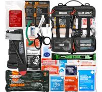 EVERLIT Kit de primeros auxilios enrollable para traumatismos con torniquete CAT, kit médico de emergencia IFAK táctico para exteriores, vehículos y hogar, bolsa Molle de liberación rápida para