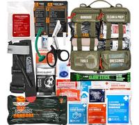 EVERLIT Kit de primeros auxilios enrollable para traumatismos con torniquete CAT, kit médico de emergencia IFAK táctico para exteriores, vehículos y hogar, bolsa Molle de liberación rápida para