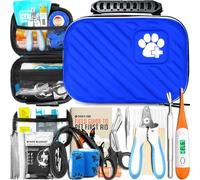 EVERLIT - Kit de primeros auxilios para mascotas | Kit de cuidado de animales aprobado por veterinarios con 95 piezas de suministros médicos, al aire libre y de emergencia para tratar perros, gatos |