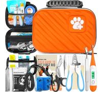 EVERLIT - Kit de primeros auxilios para mascotas | Kit de cuidado de animales aprobado por veterinarios con 95 piezas de suministros médicos, al aire libre y de emergencia para tratar perros, gatos |