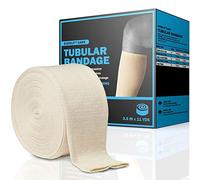 EVERLIT Vendaje elástico de soporte tubular | Tubo de Stockinette para brazos grandes, rodillas y piernas | Rollo de vendaje de compresión ligera a moderada para soporte de tejidos (talla E, 3.5