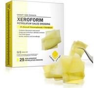 EVERLIT Xeroform - Apósito de vaselina | Almohadilla de gasa de malla fina oclusiva estéril y no adherente | Parche no tóxico, suave para quemaduras, laceraciones, incisiones quirúrgicas e injertos de