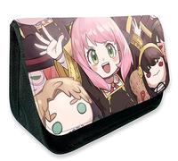 EVERLUCK Spy Family Anya Forger Estuches de lápices Anime Conveniente Bolsa de papelería Manga Bond Forger Spy cremallera Bolsa de lápices de lona, 02 Espía Anya, Talla única, Estuches de