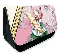 EVERLUCK Spy Family Anya Forger Estuches de lápices Anime Conveniente Bolsa de papelería Manga Bond Forger Spy cremallera Bolsa de lápices de lona, 06 Espía Anya, Talla única, Estuches de