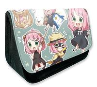 EVERLUCK Spy Family Anya Forger Estuches de lápices Anime Conveniente Bolsa de papelería Manga Bond Forger Spy cremallera Bolsa de lápices de lona, 05 Espía Anya, Talla única, Estuches de