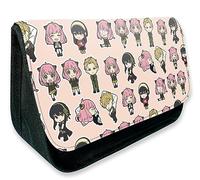 EVERLUCK Spy Family Anya Forger Estuches de lápices Anime Conveniente Bolsa de papelería Manga Bond Forger Spy cremallera Bolsa de lápices de lona, 07 Espía Anya, Talla única, Estuches de
