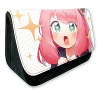 EVERLUCK Spy Family Anya Forger Estuches de lápices Anime Conveniente Bolsa de papelería Manga Bond Forger Spy cremallera Bolsa de lápices de lona, 18 Anya espía, Talla única, Estuches de