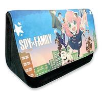EVERLUCK Spy Family Anya Forger Estuches de lápices Anime Conveniente Bolsa de papelería Manga Bond Forger Spy cremallera Bolsa de lápices de lona, 13 Anya espía, Talla única, Estuches de