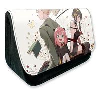 EVERLUCK Spy Family Anya Forger Estuches de lápices Anime Conveniente Bolsa de papelería Manga Bond Forger Spy cremallera Bolsa de lápices de lona, 20 Anya espía, Talla única, Estuches de