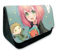 EVERLUCK Spy Family Anya Forger Estuches de lápices Anime Conveniente Bolsa de papelería Manga Bond Forger Spy cremallera Bolsa de lápices de lona, 21 Espía Anya, Talla única, Estuches de