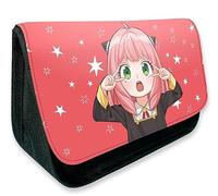 EVERLUCK Spy Family Anya Forger Estuches de lápices Anime Conveniente Bolsa de papelería Manga Bond Forger Spy cremallera Bolsa de lápices de lona, 08 Espía Anya, Talla única, Estuches de