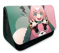 EVERLUCK Spy Family Anya Forger Estuches de lápices Anime Conveniente Bolsa de papelería Manga Bond Forger Spy cremallera Bolsa de lápices de lona, 16 Anya espía, Talla única, Estuches de