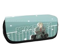 EVERLUCK Spy Family - Estuche de lona para lápices, manga Loid Anya Forger, bolsa de papelería para estudiantes, bolsa de papelería Anime Anya Forger de gran capacidad con cremallera, 05 Familia de