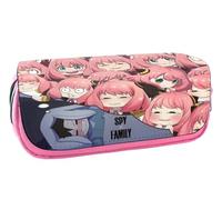 EVERLUCK Spy Family - Estuche de lona para lápices, manga Loid Anya Forger, bolsa de papelería para estudiantes, bolsa de papelería Anime Anya Forger de gran capacidad con cremallera, 21 Familia de
