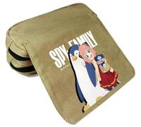 EVERLUCK Spy Family - Estuches con cremallera para lápices Anya Yor Forger de lona para estudiantes, bolsa de lápices de gran capacidad, 13 Espía X, Talla única, Estuches de
