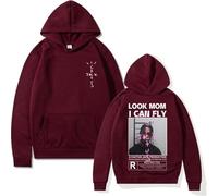 EVERLUCK Travis Hip Hop Fans Sudaderas con capucha para hombre Scott Wish You Were Here Sudaderas para mujer Astroworld Look Mom I Can Fly Sudadera con capucha, 18 Travis Sudadera con capucha, L