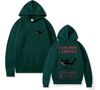 EVERLUCK Travis Hiphop Sudadera con capucha Scott Wish You Were Here Sudaderas unisex Astroworld Look Mom I Can Fly Sudaderas para mujeres y hombres, 08 Fly Travis, L