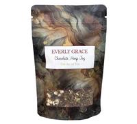 Everly Grace Chocolate Hemp Joy - Té de chocolate orgánico gourmet, té de hierbas sueltas relajantes con cáscaras de cacao, semillas de cáñamo y cúrcuma - Relajación sin cafeína sin sabores