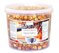 Everly Grace Popcorn - Espresso Euphoria, 600 g - Cubo de palomitas con caramelo dulce y verdadero espresso, hecho a mano en Alemania