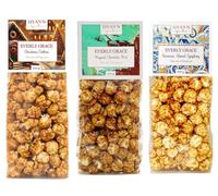 Everly Grace Popcorn Winter Bundle - Christmas Cookie, Bavarian Almond Symphony, Magical Chocolate Mint, cada 100 g bolsas de palomitas de nuestra fábrica en Augsburgo, Alemania