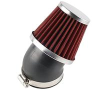 Evermotor 41/42/43 mm Universal 45 ° Colector de goma Filtro de aire deportivo de acero de doble capa Filtro de aire para motocicleta Scooter ATV Ciclomotor Scooter Rojo