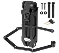 evermotor Candado Plegable para Bicicleta con Soporte, 85 cm de largo, Candado de Alta Seguridad de Acero Endurecido, Candado Plegable para E-Bike, Patinete Eléctrico y Motocicleta
