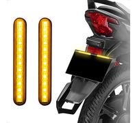evermotor indicadores de motocicleta 2 x 12 V 12 luces LED que fluyen señal de giro del indicador secuencial, luces de matrícula para scooter vehículo todoterreno tira de luz ámbar