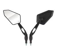 Evermotor Juego de espejo retrovisor universal para motocicleta con aprobación E-Mark E (negro)