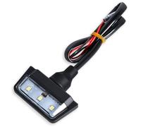evermotor Luz Matrícula Moto LED 12V Mini Homologada E Rosca M8 | 3 LED, IP67 impermeable, luz de matrícula universal, cable 330 mm, para moto, coche, quad y ATV