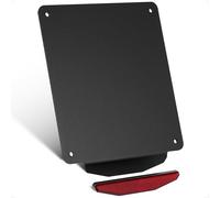 evermotor Porta matriculas Moto 180x200mm, Aluminio Soporte matricula Moto portamatrículas de Motocicleta,con catadióptricos Traseros Ojo de Gato de 125 mm y 150°