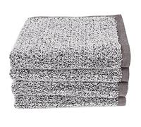 Everplush 710 - 01 - 03 - 55 - 4P 4 Unidades Diamond Jacquard Toalla de baño Ropa de Cama, Mano, Azul Marino, Gris, 16 Inches x 30 Inches