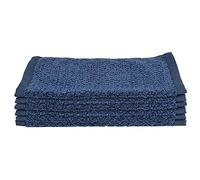Everplush Diamond Jacquard - Juego de 6 paños de baño, 13 x 13 Pulgadas, Color Azul Marino