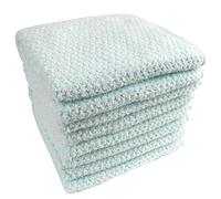 Everplush Diamond Jacquard Quick Dry Towel Set Juego de Toallas de Mano, Microfibra, Menta Verde, 4 x Hand Towels (16 x 30 in), 4